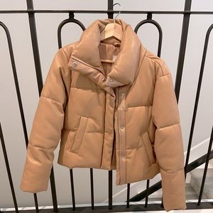 A&F Vegan Leather Mini Puffer | XS